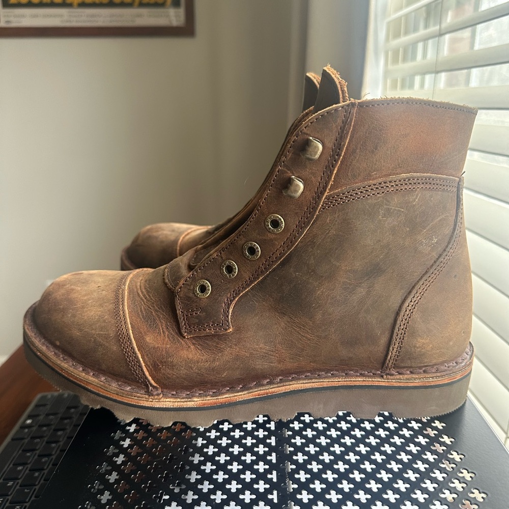 Jim Green Numzaan Bronco Brown Tyre Wedge Boot - Picture 3 of 5